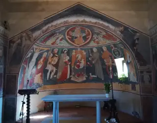 Abside affrescata - Santuario della Madonna del Latte o di Gionzana a NovaraFrazione Gionzana