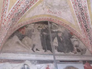 Chiostro - Ciclo vita San Benedetto - Abbazia di San Nazzaro o dei Santi Nazario e Celso a San Nazzaro Sesia