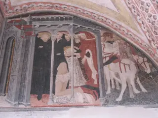 Chiostro - Ciclo vita San Benedetto - Abbazia di San Nazzaro o dei Santi Nazario e Celso a San Nazzaro Sesia