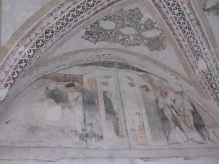 Chiostro - Ciclo vita San Benedetto - Abbazia di San Nazzaro o dei Santi Nazario e Celso a San Nazzaro Sesia