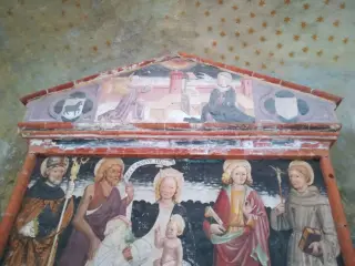 Affreschi altare - Pieve di San Giovanni a Vespolate