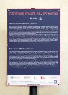 Pannello illustrativo - Parrocchiale di Santa Maria ad Nives a Briona