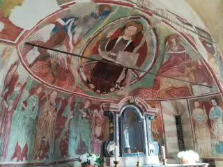 Affreschi catino absidale - Chiesa Cimiteriale di San Pietro e Paolo a Fara Novarese