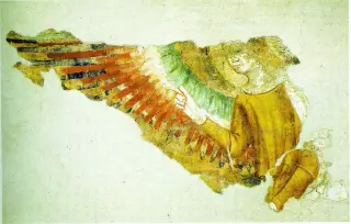 Frammento staccato Arcangelo Gabriele - Chiesa di San Pietro a Calliano