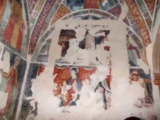 Parete Est, affreschi - Chiesa di San Giovanni Battista a Caraglio