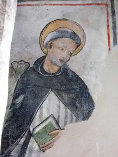 San Domenico, dettaglio - Chiesa di San Giovanni Battista a Caraglio