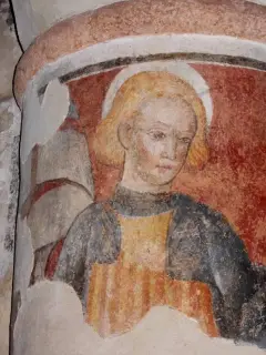 Santo su colonna Nord - Chiesa di San Giovanni Battista a Caraglio