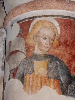 Santo su colonna Nord - Chiesa di San Giovanni Battista a Caraglio