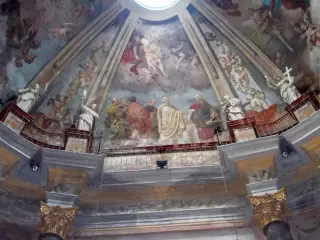 Cupola, affreschi - Cappella della Madonna del Castello a Caraglio