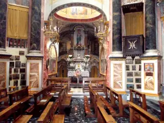 Ala sinistra, cappella antica, visione d'insieme - Cappella della Madonna del Castello a Caraglio