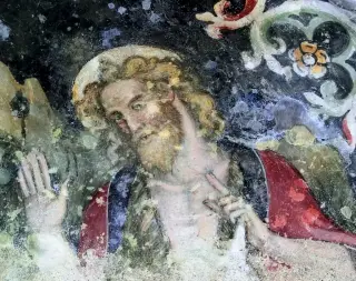 Particolare affreschi - Cappella di San Bernardo e Mauro a Valgrana