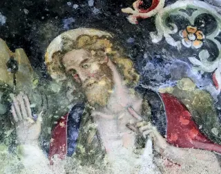 Particolare affreschi - Cappella di San Bernardo e Mauro a Valgrana