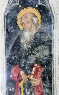 Particolare affreschi - Cappella di San Bernardo e Mauro a Valgrana