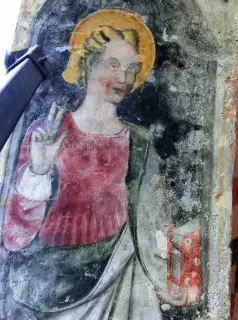 Particolare affreschi - Cappella di San Bernardo e Mauro a Valgrana