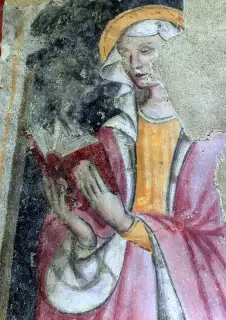 Particolare affreschi - Cappella di San Bernardo e Mauro a Valgrana