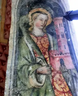 Particolare affreschi - Cappella di San Bernardo e Mauro a Valgrana
