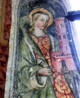 Particolare affreschi - Cappella di San Bernardo e Mauro a Valgrana