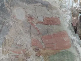 Affreschi  abside posteriore - Cappella della Madonna della Rocca a Barge