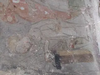 Affreschi  abside posteriore - Cappella della Madonna della Rocca a Barge