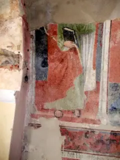 Parete sinistra, particolare, forse san Paolo - Cappella dell' Annunciata a ValmalaFrazione Chiot Martin