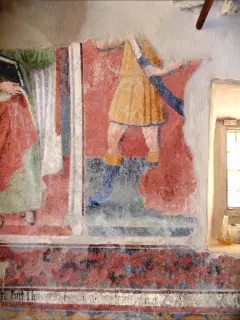 Parete sinistra, particolare, San Martino - Cappella dell' Annunciata a ValmalaFrazione Chiot Martin