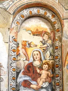 Madonna col Bambino dettaglio - Chiesa di San Giovanni delle Conche a CalamandranaFrazione Valle San Giovanni
