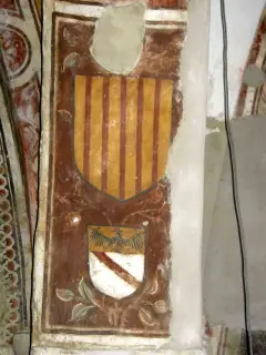 Stemma Scarampi e Bruno o de Pasqualibu - Chiesa Cimiteriale di San Giovanni Battista a Roccaverano