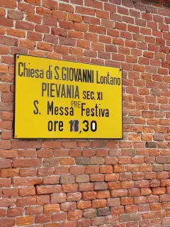 Cartello illustrativo - Chiesa di San Giovanni Battista Lontano a Bra