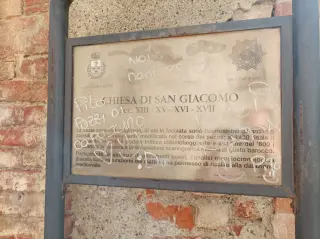 Pannello illustrativo - Chiesa di San Giacomo a Cassine