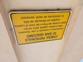 Pannello illustrativo - Parrocchiale di San Giacomo a Luserna San GiovanniFrazione Luserna Alta