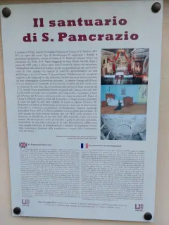 Pannello illustrativo - Santuario di San Pancrazio a Vaie