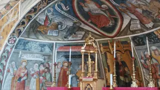 Abside affrescata - Cappella di Santo Stefano a Busca