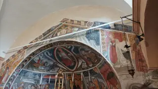 Abside affrescata - Cappella di Santo Stefano a Busca