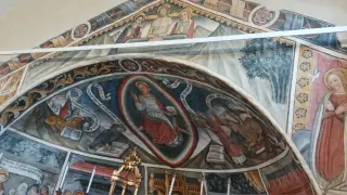 Abside affrescata - Cappella di Santo Stefano a Busca