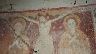 Crocifisione con sante - Cappella di Santa Maria Maddalena a Burolo
