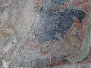 Madonna col Bambino dettaglio - Cappella di San Rocco a Brossasco