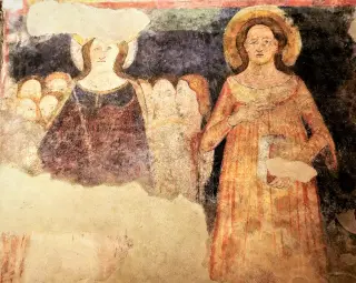 Affresco - Cappella del Conte o delle Grazie o di San Lorenzo a San Giorio di Susa