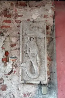 Formella Giona nel ventre della balena - Chiesa di Sant'Apollinare a CasalbeltrameFrazione Fisrengo