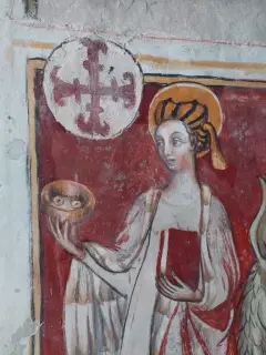 Santa Lucia dettaglio - Cappella di San Ponzio a SaluzzoFrazione Castellar