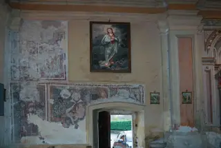Affreschi parete destra - Oratorio di San Bernardino a BorgosesiaFrazione Caneto