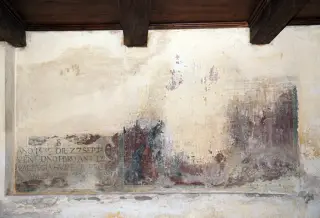 Frammento di affresco datato 1539 - Chiesa di Santa Maria in Bovagliano a Grignasco