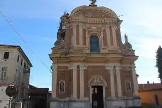 Facciata - Parrocchiale di San Mamante a Cavaglio d'Agogna
