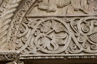 Lunetta Portale - Dettagli - Chiesa di Santa Fede a Cavagnolo