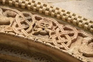 Lunetta Portale - Dettagli - Chiesa di Santa Fede a Cavagnolo