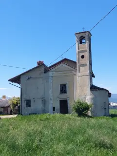 Facciata e campanile - Resti del Priorato di Santa Colomba a Centallo