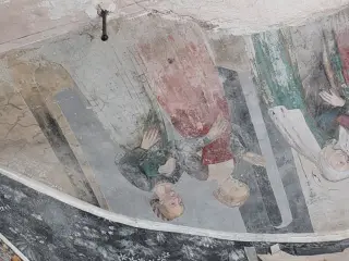 Incontro di Maria ed Elisabetta dettaglio - Cappella dei Cavalieri di Malta o San Giovanni a CavallermaggioreFrazione Motta San Giovanni