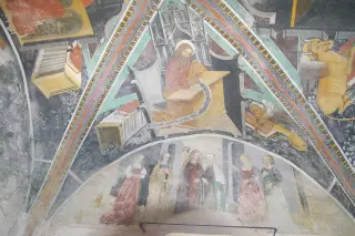 Affresco Evangelista - Cappella dei Cavalieri di Malta o San Giovanni a CavallermaggioreFrazione Motta San Giovanni