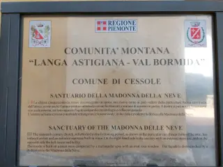 Pannello illustrativo - Santuario della Madonna della Neve a Cessole