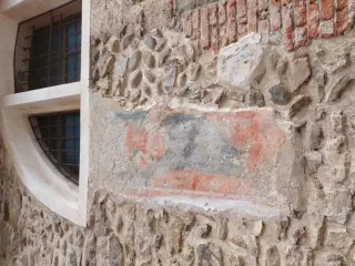Lacerto di affresco - Parrocchiale di Santa Maria Annunziata a BorgosesiaFrazione Agnona
