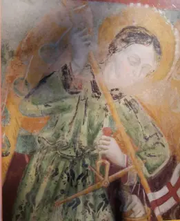 San Michele dal Pannello illustrativo - Cappella di San Bernardo d'Aosta a CondoveFrazione Lajetto